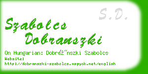 szabolcs dobranszki business card